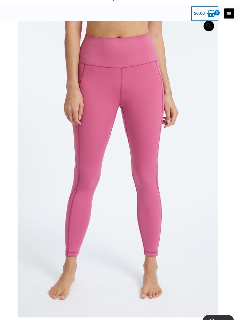 Curved Seam Side Legging in Red Violet